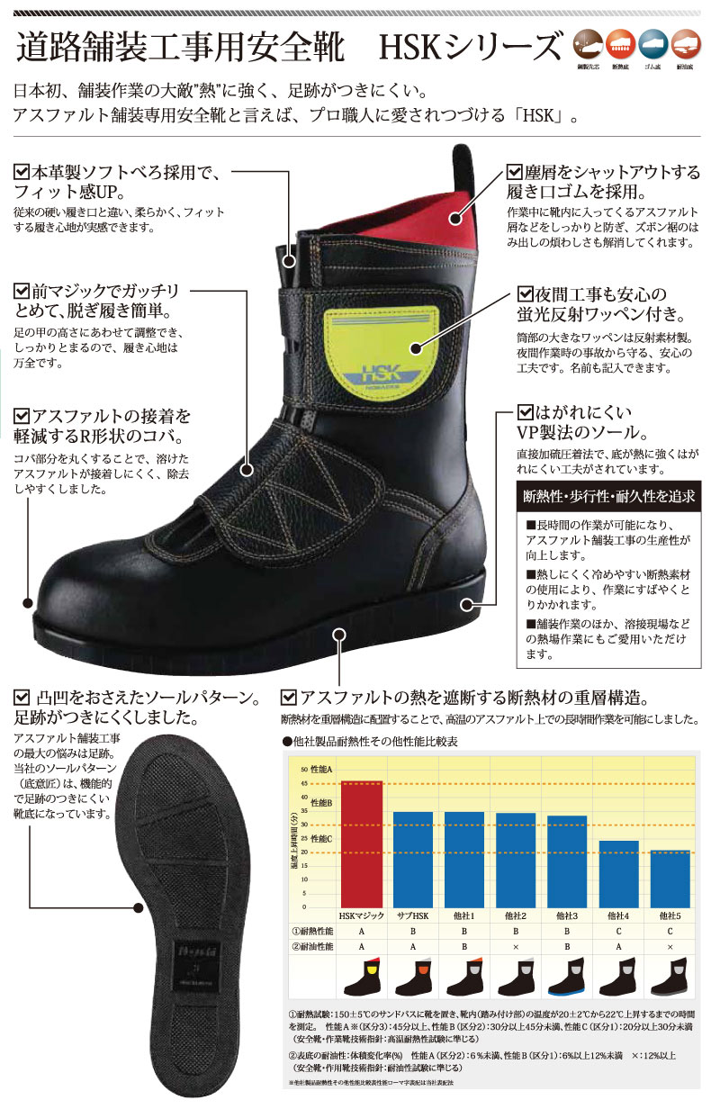 今年人気のブランド品や 舗装用安全靴 HSK ノサックス 26cm